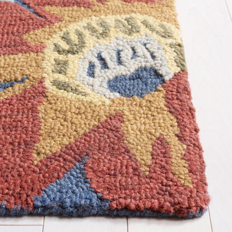Safavieh Blossom Blm405N Navy/Red Rug.