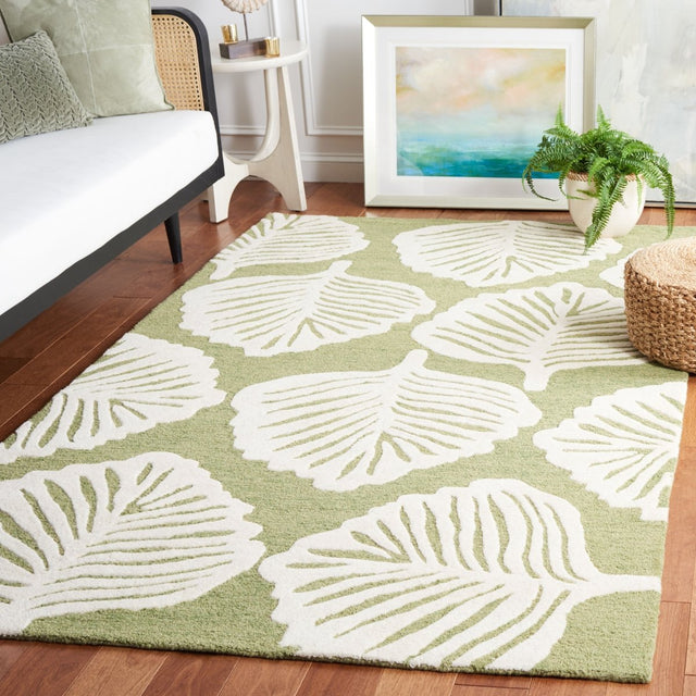 Safavieh Blossom Blm408Y Ivory/Green Rug.