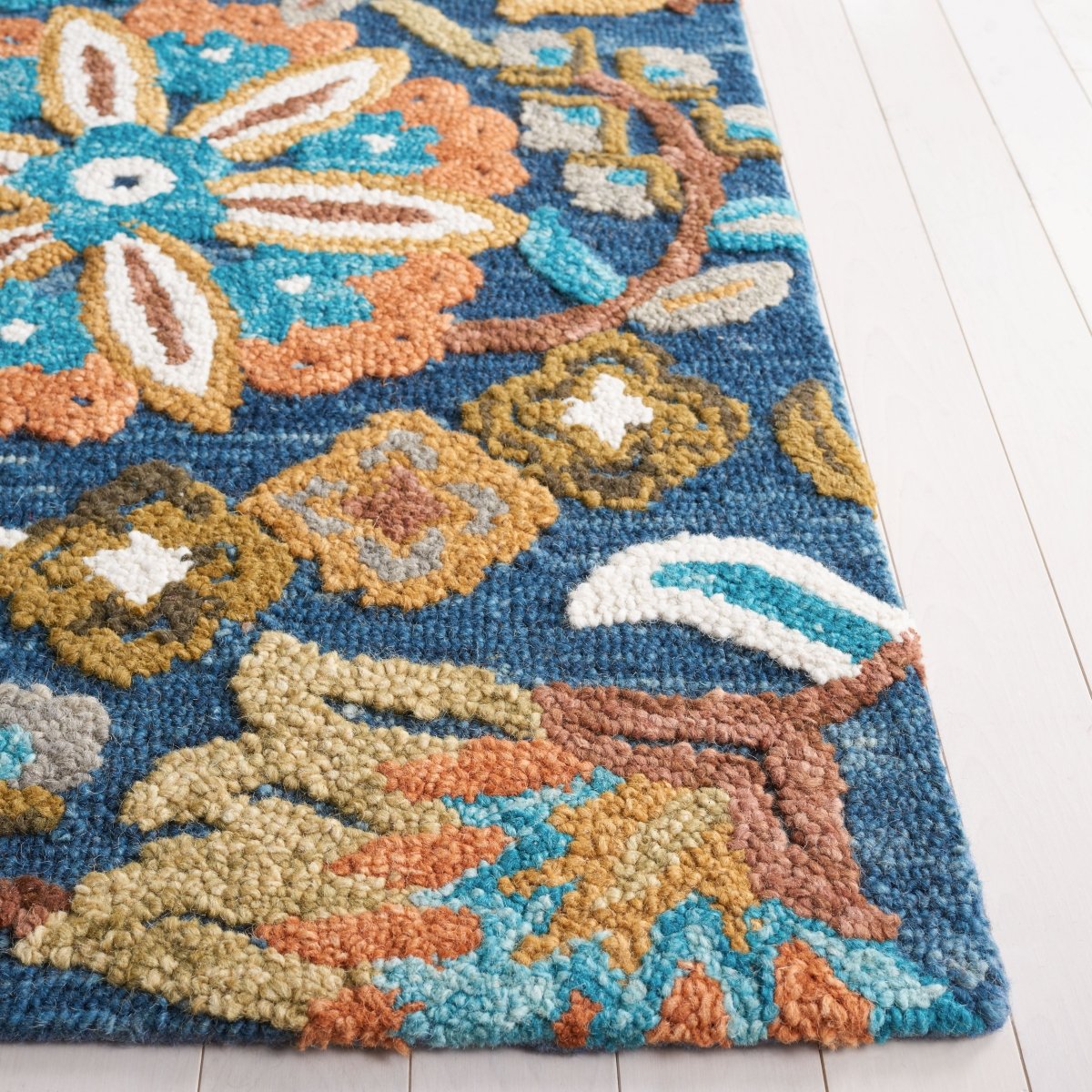 Safavieh Blossom Blm409M Blue/Ivory Rug.