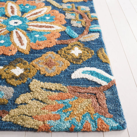 Safavieh Blossom Blm409M Blue/Ivory Rug.