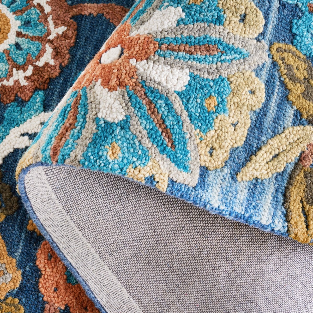 Safavieh Blossom Blm409M Blue/Ivory Rug.