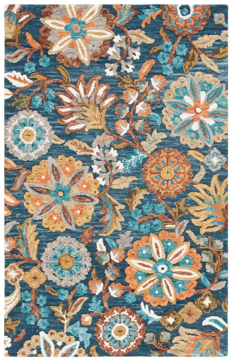 Safavieh Blossom Blm409M Blue/Ivory Rug.