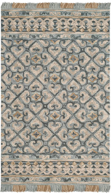 Safavieh Blossom Blm420A Light Beige / Blue Rugs.