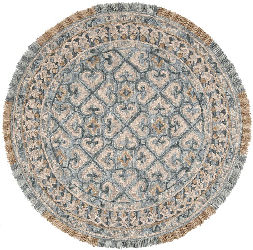 Safavieh Blossom Blm420A Light Beige / Blue Rugs.