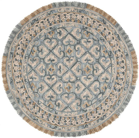 Safavieh Blossom Blm420A Light Beige / Blue Rugs.