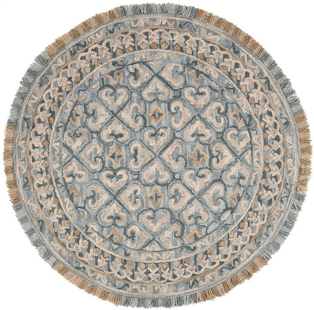 Safavieh Blossom Blm420A Light Beige / Blue Rugs.