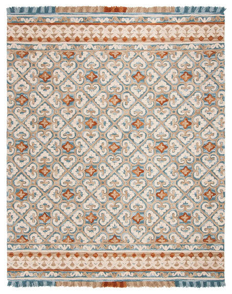 Safavieh Blossom Blm420B Ivory / Blue Rugs.