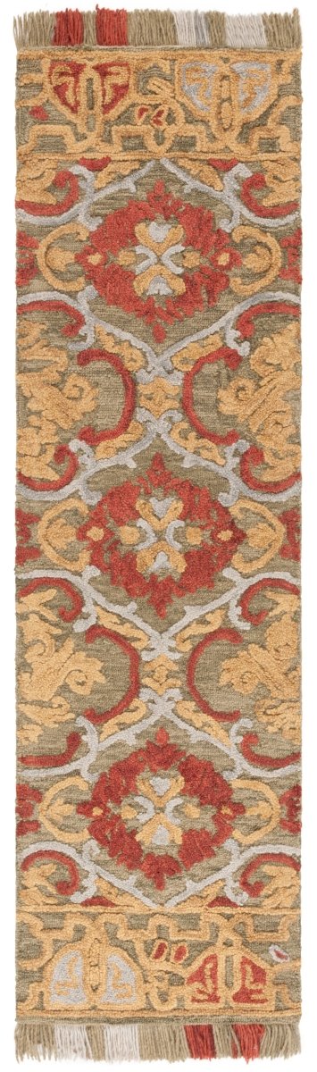 Safavieh Blossom Blm422B Green/Gold Rug.
