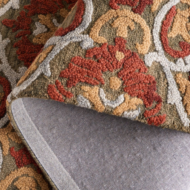 Safavieh Blossom Blm422B Green/Gold Rug.