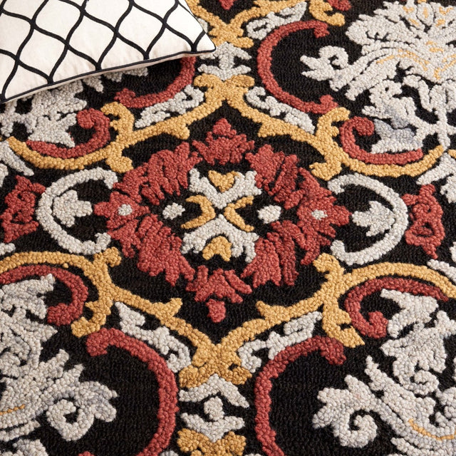 Safavieh Blossom Blm422H Charcoal/Red Rug.