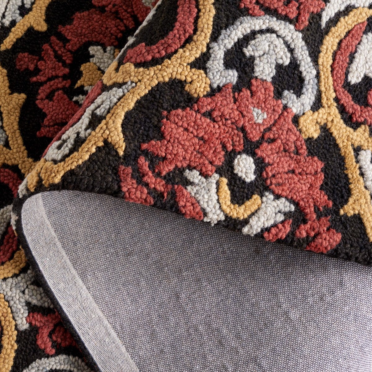 Safavieh Blossom Blm422H Charcoal/Red Rug.