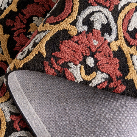 Safavieh Blossom Blm422H Charcoal/Red Rug.