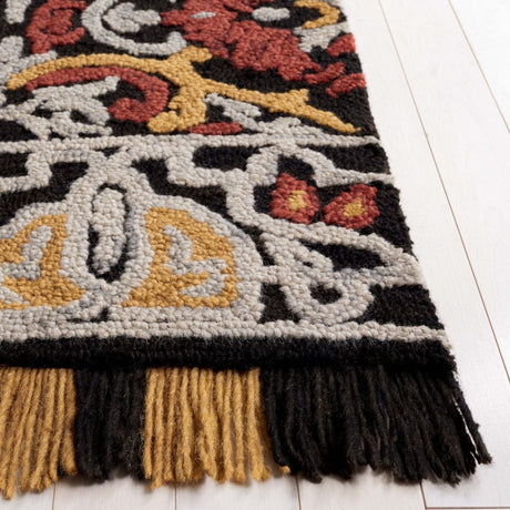 Safavieh Blossom Blm422H Charcoal/Red Rug.