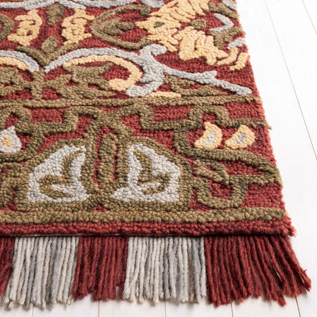 Safavieh Blossom Blm422Q Red/Gold Rug.