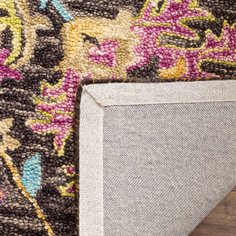 Safavieh Blossom Blm455A Charcoal / Multi Rugs.