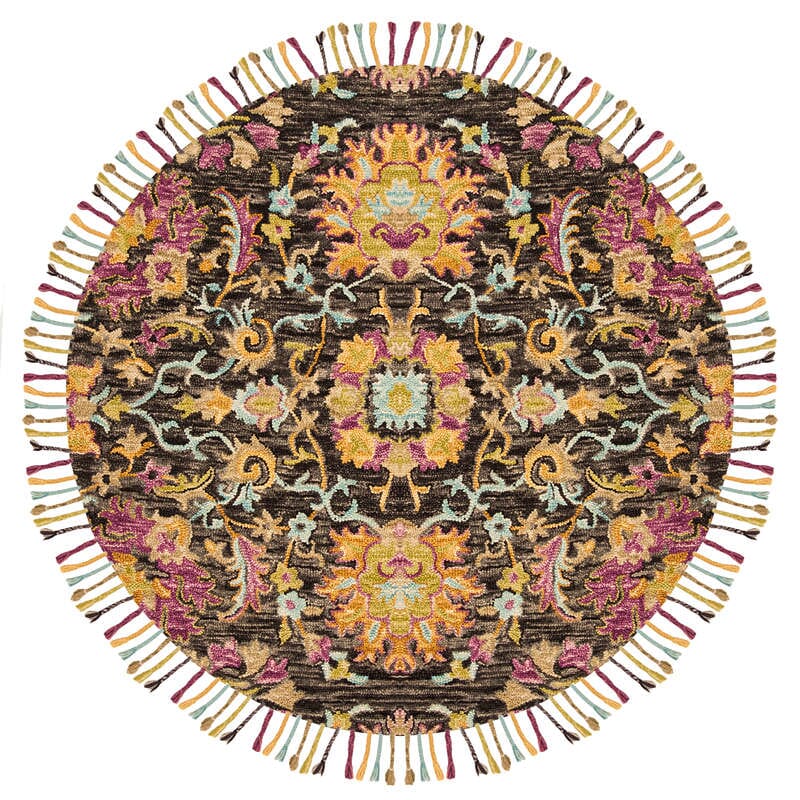 Safavieh Blossom Blm455A Charcoal / Multi Rugs.