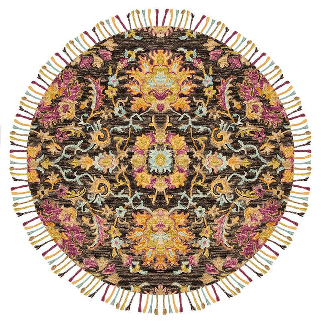 Safavieh Blossom Blm455A Charcoal / Multi Rugs.