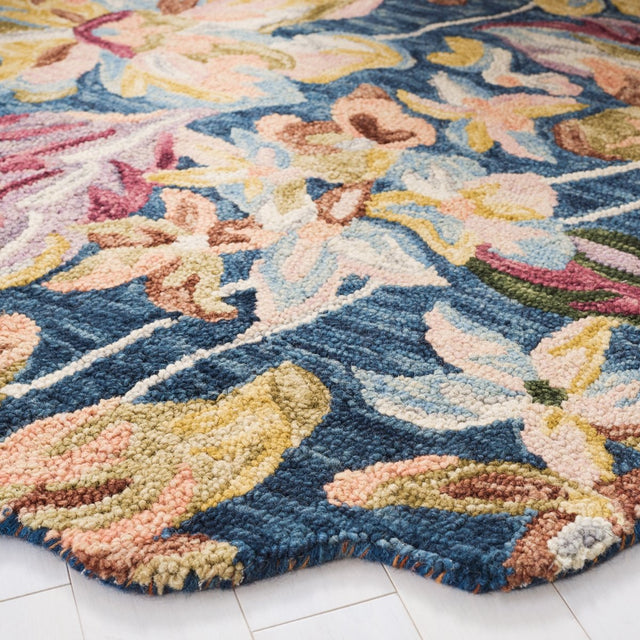 Safavieh Blossom Blm461M Blue/Gold Rug.