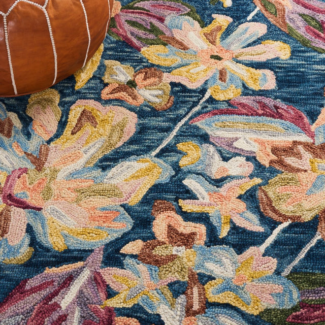 Safavieh Blossom Blm461M Blue/Gold Rug.