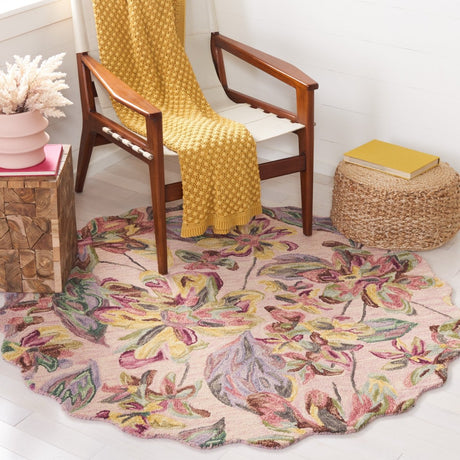 Safavieh Blossom Blm461U Pink/Gold Rug.
