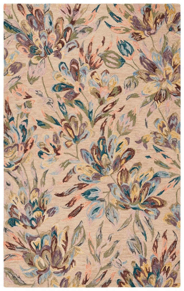 Safavieh Blossom Blm462B Beige/Purple Rug.