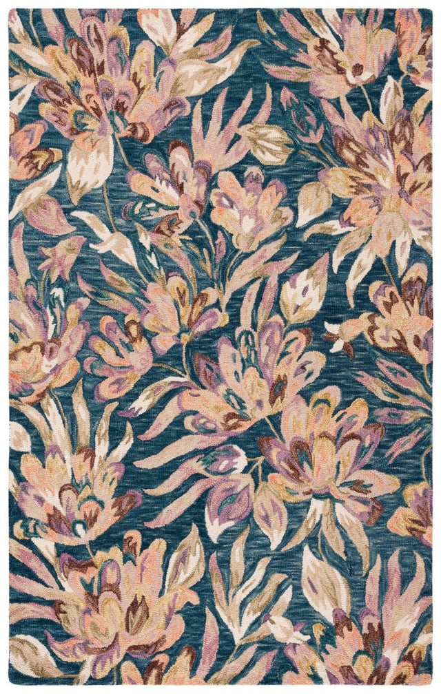 Safavieh Blossom Blm462M Blue/Plum Rug.