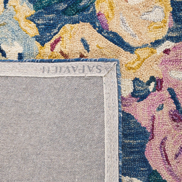 Safavieh Blossom Blm463L Light Blue/Plum Rug.