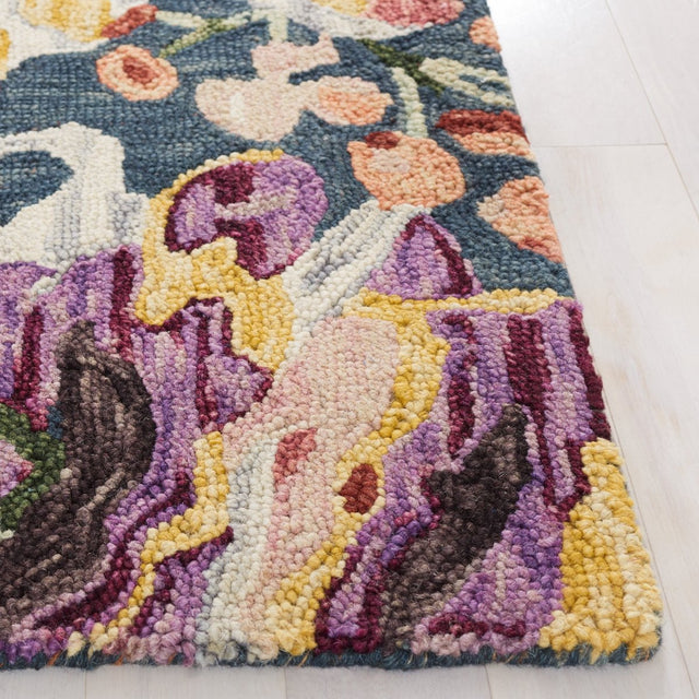 Safavieh Blossom Blm463M Blue/Purple Rug.