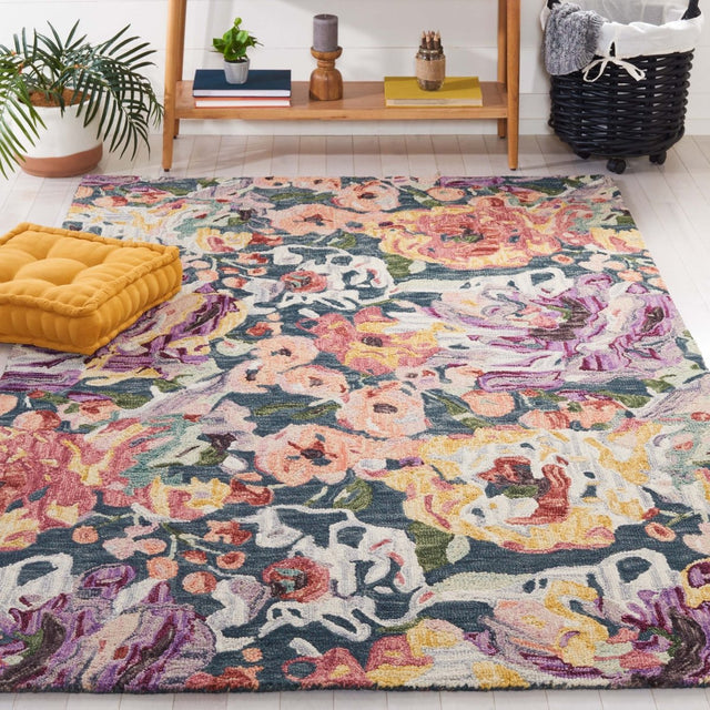 Safavieh Blossom Blm463M Blue/Purple Rug.