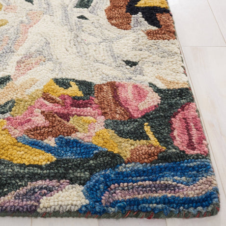 Safavieh Blossom Blm463Y Green/Ivory Rug.