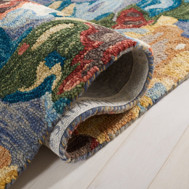 Safavieh Blossom Blm464L Light Blue/Rust Rug.