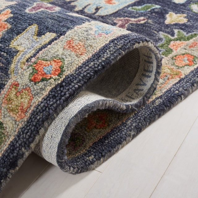 Safavieh Blossom Blm465H Dark Grey/Sage Rug.