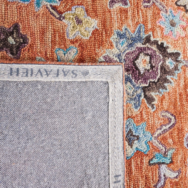 Safavieh Blossom Blm466P Rust/Blue Rug.