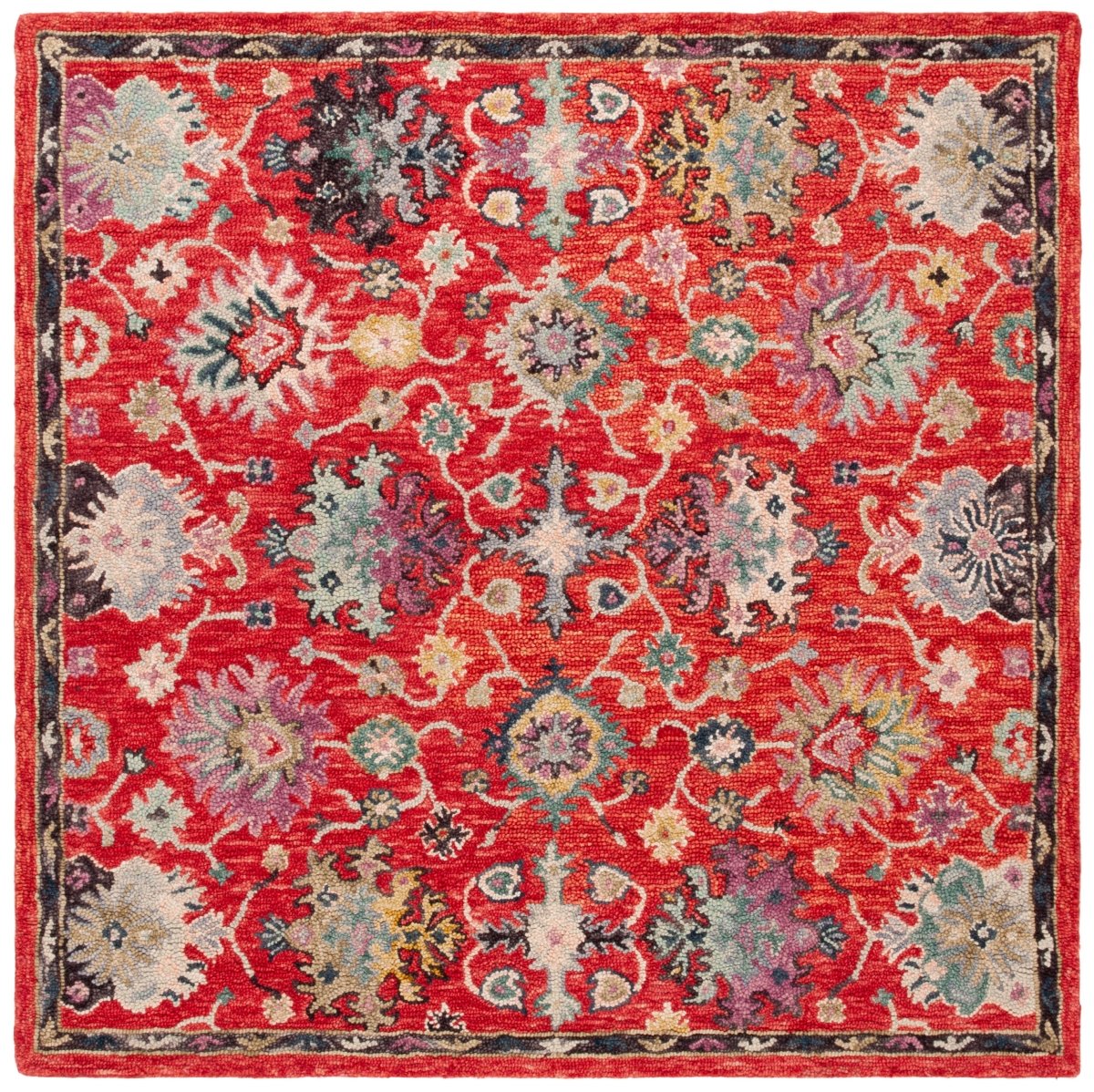Safavieh Blossom Blm470Q Red/Ivory Rug.
