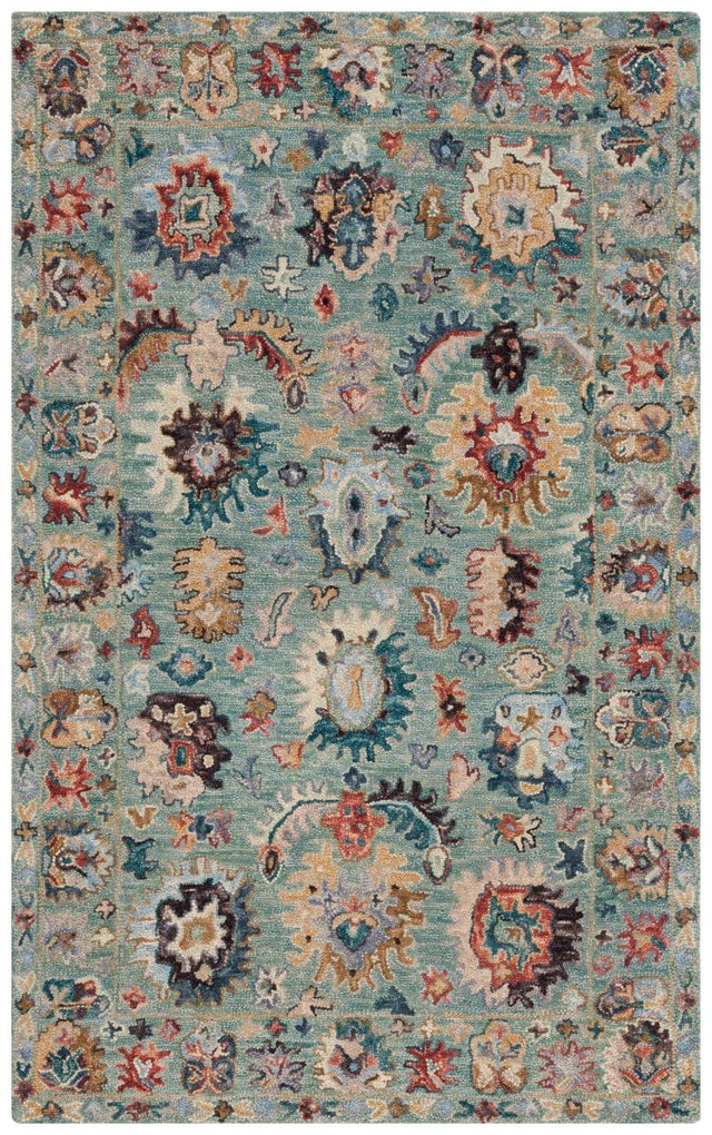 Safavieh Blossom Blm472M Blue/Rust Rug.