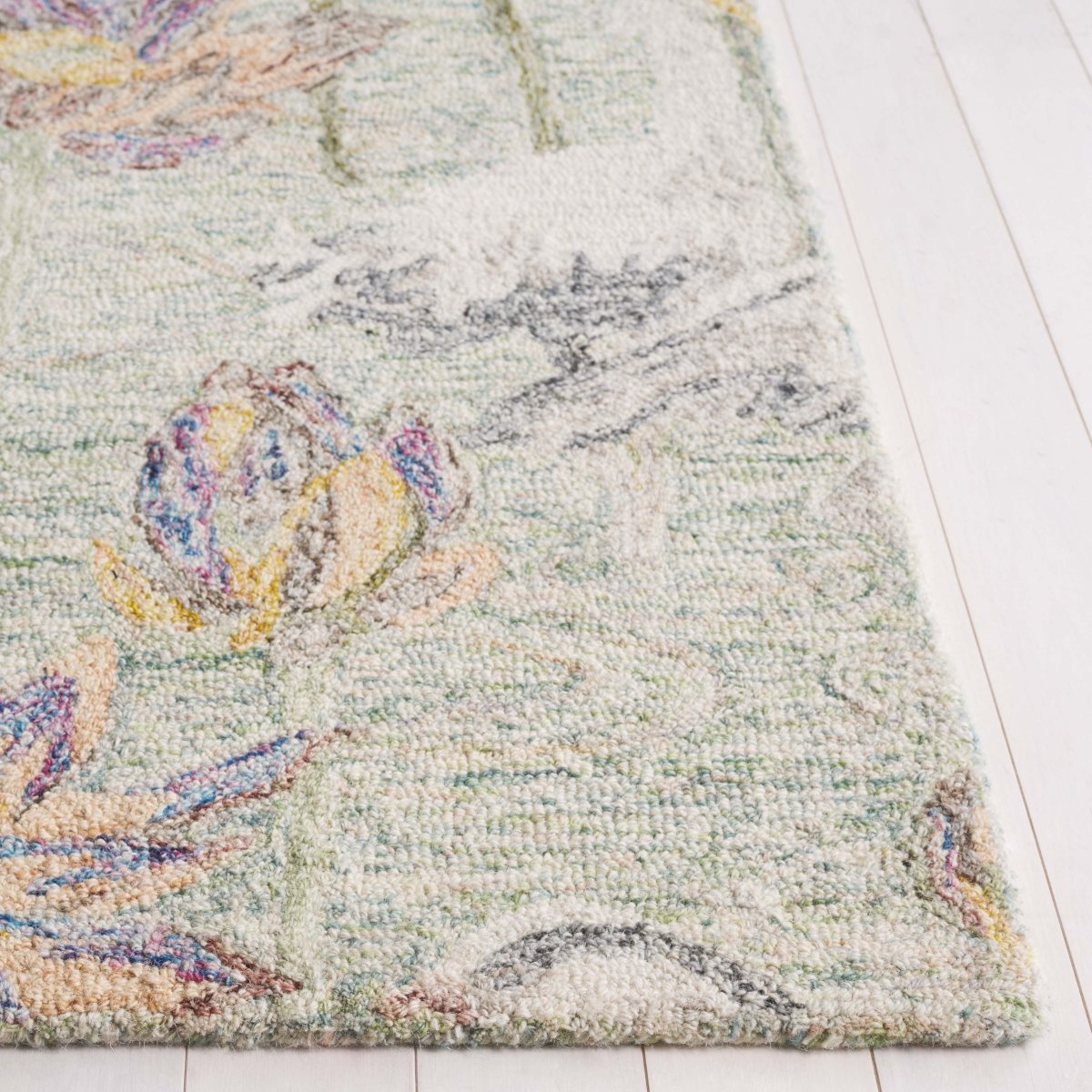 Safavieh Blossom Blm554Y Green/Ivory Rug.