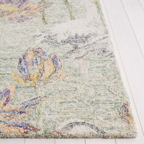 Safavieh Blossom Blm554Y Green/Ivory Rug.