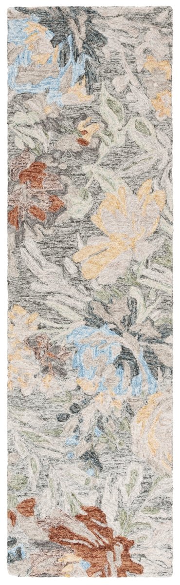 Safavieh Blossom Blm555Y Green/Charcoal Rug.