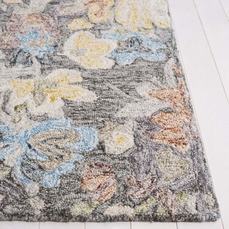 Safavieh Blossom Blm555Y Green/Charcoal Rug.