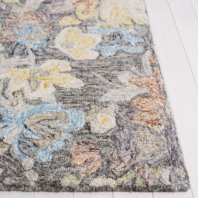 Safavieh Blossom Blm555Y Green/Charcoal Rug.