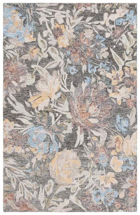 Safavieh Blossom Blm555Y Green/Charcoal Rug.