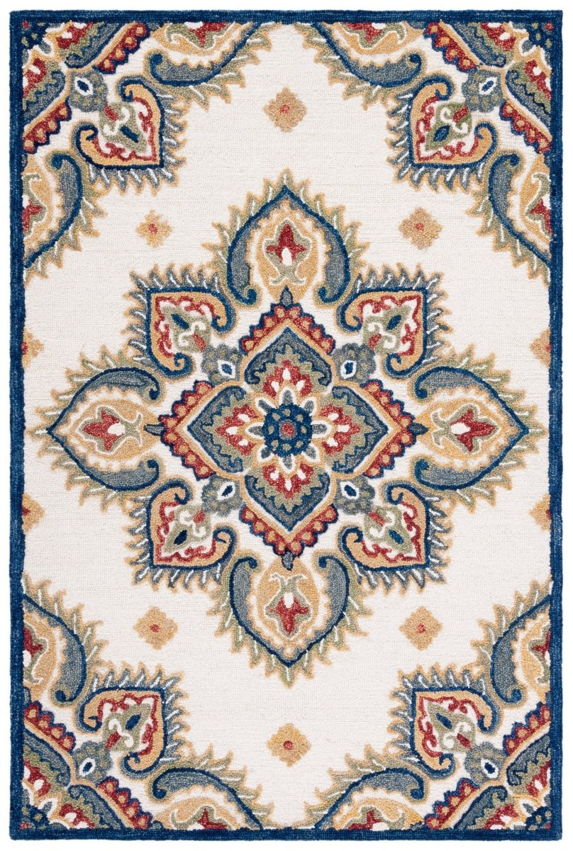 Safavieh Blossom Blm561A Ivory/Green Rug.