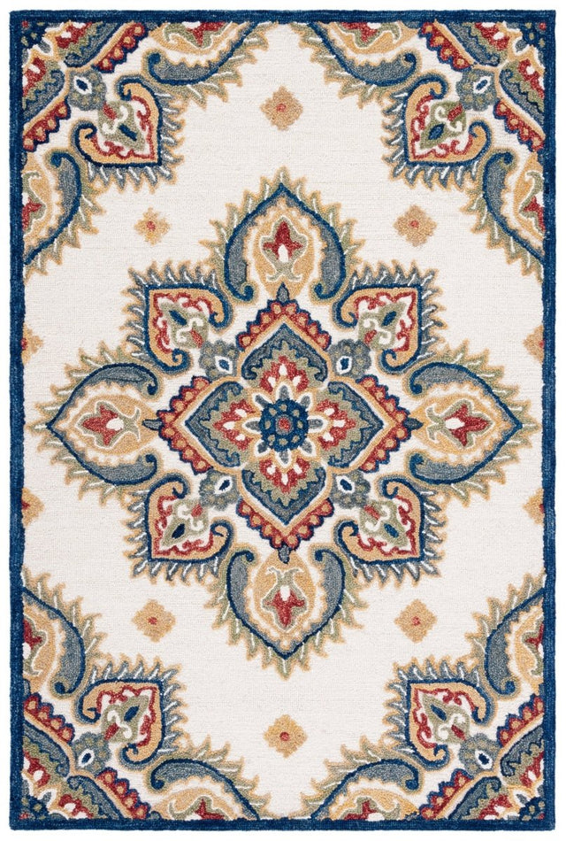 Safavieh Blossom Blm561A Ivory/Green Rug.