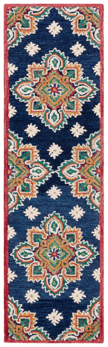 Safavieh Blossom Blm561N Navy/Ivory Rug.