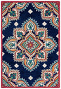 Safavieh Blossom Blm561N Navy/Ivory Rug.