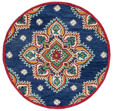 Safavieh Blossom Blm561N Navy/Ivory Rug.