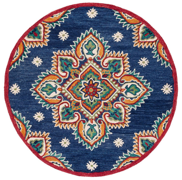 Safavieh Blossom Blm561N Navy/Ivory Rug.