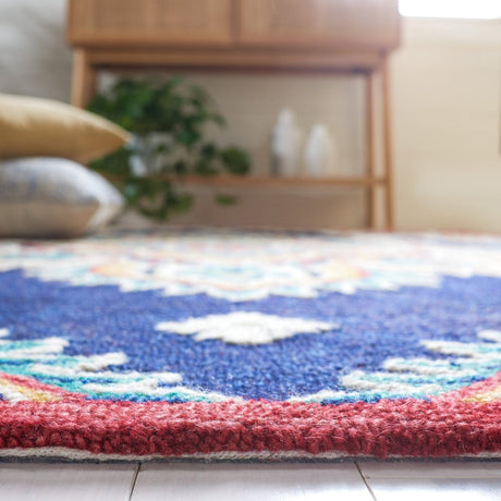 Safavieh Blossom Blm561N Navy/Ivory Rug.