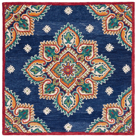Safavieh Blossom Blm561N Navy/Ivory Rug.