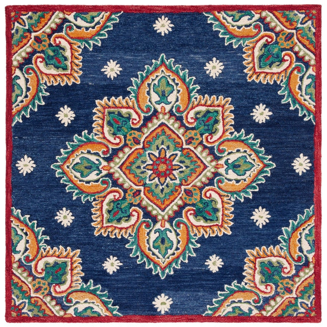Safavieh Blossom Blm561N Navy/Ivory Rug.